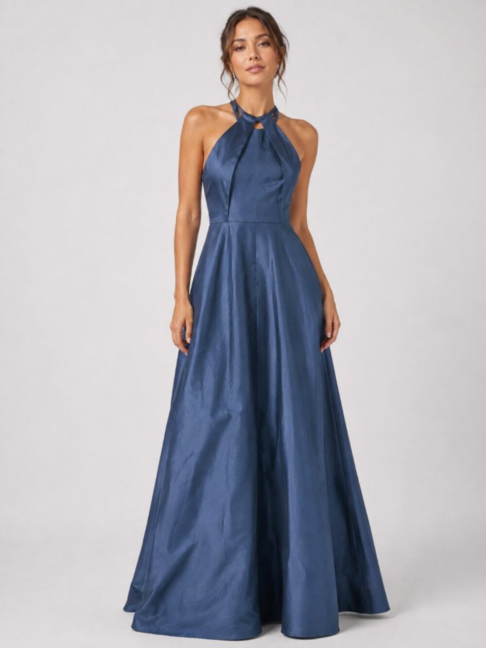 Elegant Alfred Sung Full Length Blue Gown